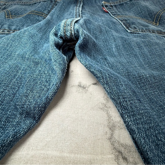 Levis Jeans 501 Straight Button Fly Blue Jeans - Picture 7 of 16